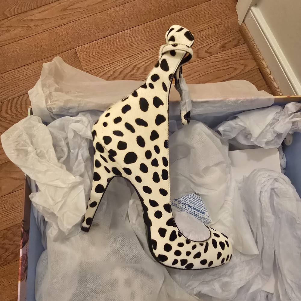 Jeffrey Campbell Black and White Polka Dot Heels - Picture 2 of 3